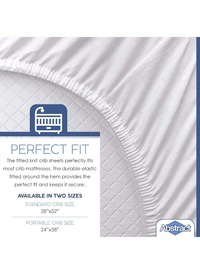 Abstract Fitted Knit Crib Sheet - Best Crib Sheet for Baby - Infant | Toddler 100% Cotton Jersey Knit Deep Fitted Bed Sheet