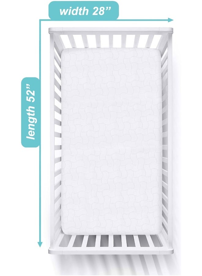 American Baby Company Waterproof Fitted Quilted Crib and Toddler Protective Pad Cover, White (Pack of 2), for Boys and Girls