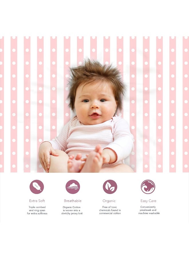Cambria Baby 100% Organic Cotton Sheets for Pack 'n Play and Other Portable/Mini Cribs