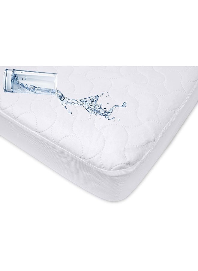American Baby Company Waterproof Fitted Porta/Mini Crib Protective Mattress Pad Cover, White, for Boys and Girls, 1 Count (Pack of 1)