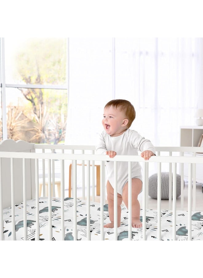 Sweet Jojo Designs Baby or Toddler Fitted Crib Sheet for Bear Mountain Watercolor Collection