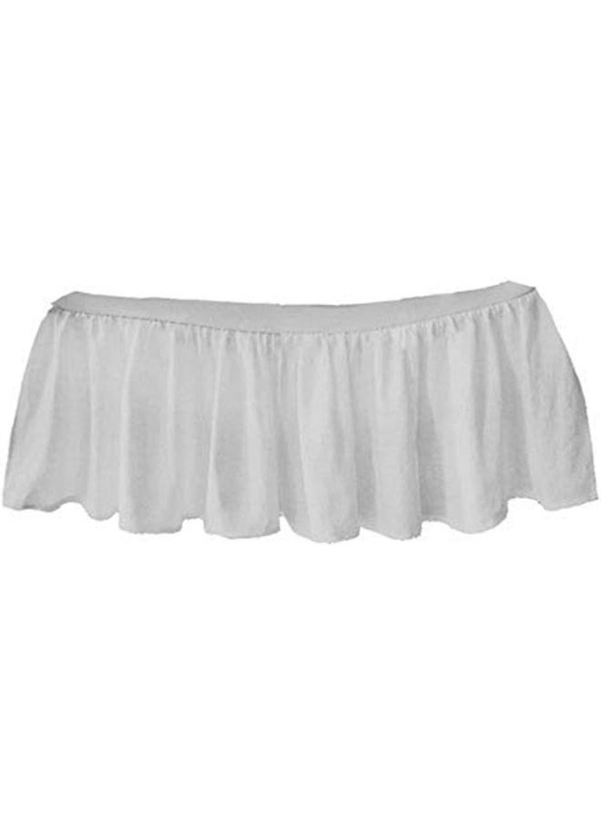 bkb Solid Ruffled Mini Crib Skirt, White