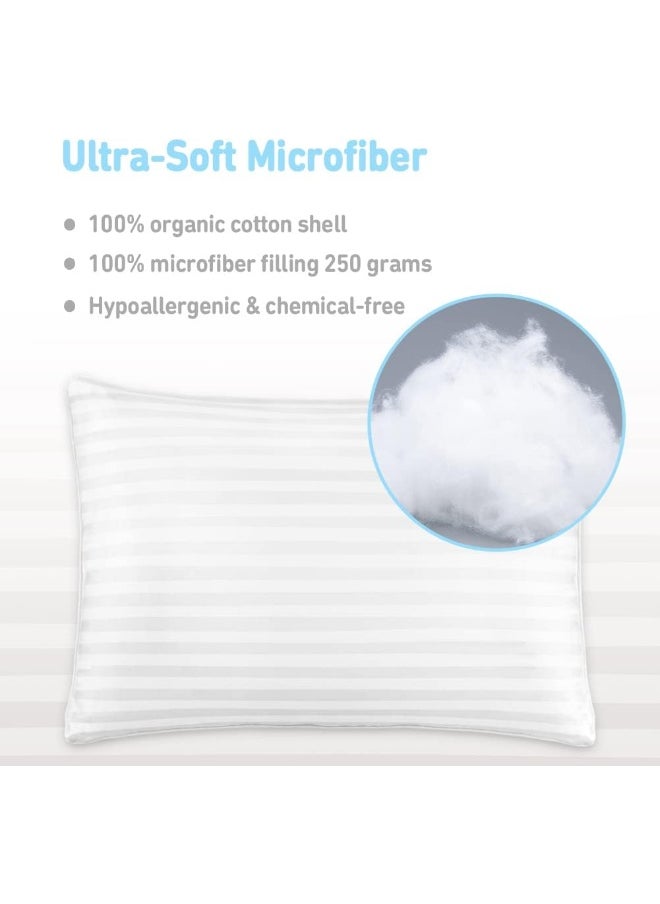 Babebay Toddler Pillow, 13X18 Soft Baby Pillows for Sleeping, Machine Washable Kids Pillow, Perfect for Travel, Toddlers Cot