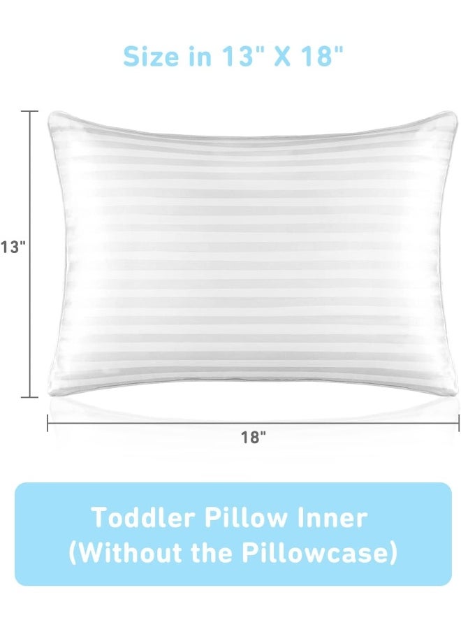 Babebay Toddler Pillow, 13X18 Soft Baby Pillows for Sleeping, Machine Washable Kids Pillow, Perfect for Travel, Toddlers Cot