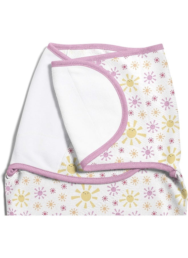SwaddleMe Luxe Whisper Quiet Swaddle – Size Small/Medium, 0-3 Months, 2-Pack (You Are My Sunshine) Extra-Soft Newborn Swaddle Wrap With Silent Fabric Closure and Bottom Zipper for Diaper Changes