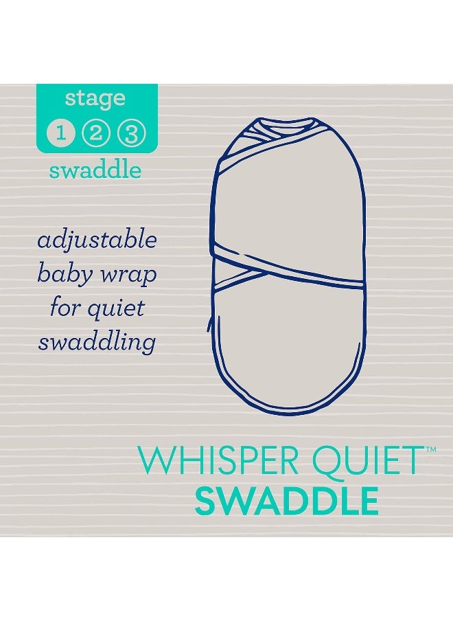 SwaddleMe Luxe Whisper Quiet Swaddle – Size Small/Medium, 0-3 Months, 2-Pack (You Are My Sunshine) Extra-Soft Newborn Swaddle Wrap With Silent Fabric Closure and Bottom Zipper for Diaper Changes
