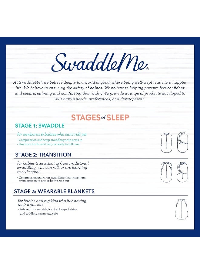 SwaddleMe Luxe Whisper Quiet Swaddle – Size Small/Medium, 0-3 Months, 2-Pack (You Are My Sunshine) Extra-Soft Newborn Swaddle Wrap With Silent Fabric Closure and Bottom Zipper for Diaper Changes