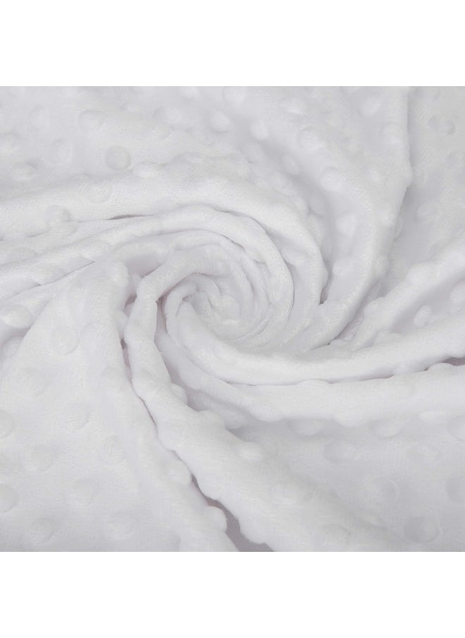 Pro Goleem Baby Minky Dot Blanket with Satin Backing for Girls (Pink, 30'' x 40'') White YETW