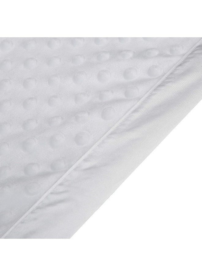 Pro Goleem Baby Minky Dot Blanket with Satin Backing for Girls (Pink, 30'' x 40'') White YETW