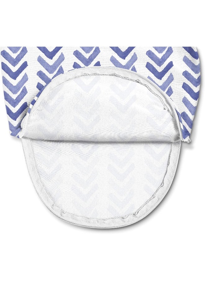 SwaddleMe Luxe Easy Change Swaddle – Size Small/Medium, 0-3 Months, 2-Pack (Water Color Indigo)