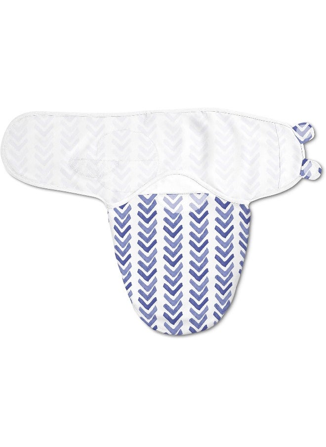 SwaddleMe Luxe Easy Change Swaddle – Size Small/Medium, 0-3 Months, 2-Pack (Water Color Indigo)