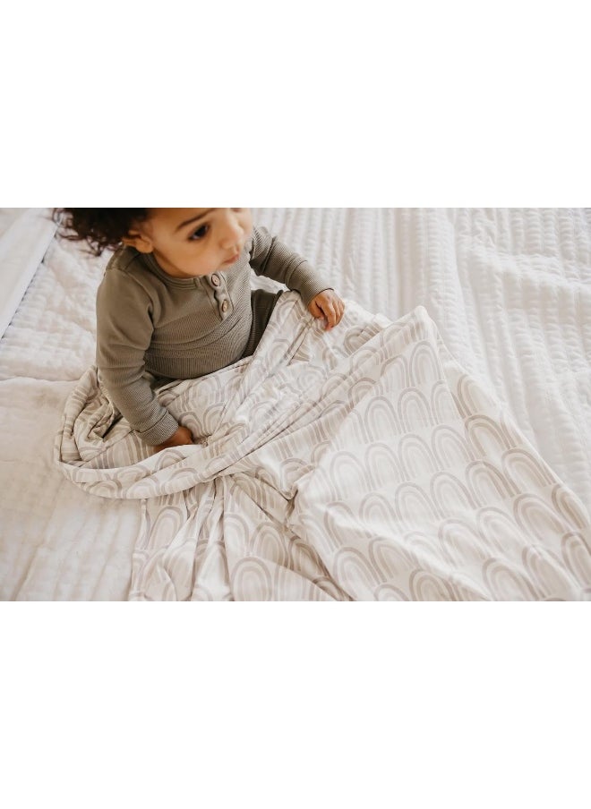 Copper Pearl Large Premium Knit Baby Swaddle Receiving Blanket Bliss