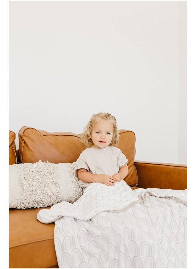 Copper Pearl Large Premium Knit Baby 3 Layer Stretchy Quilt Blanket 'Bliss'