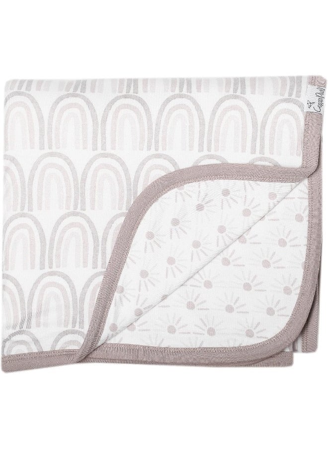 Copper Pearl Large Premium Knit Baby 3 Layer Stretchy Quilt Blanket 'Bliss'