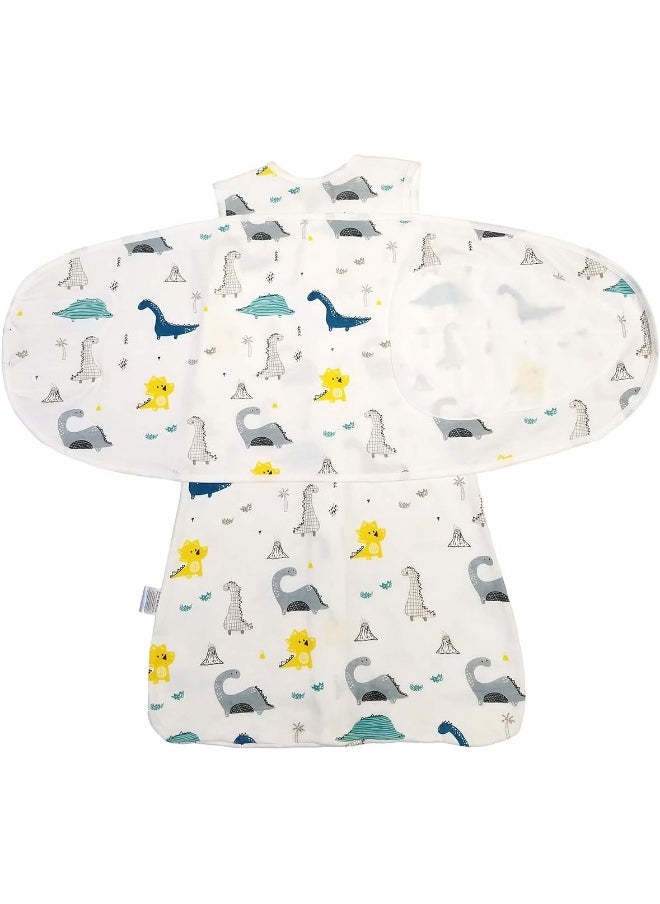 Enrich YLife Baby Dinosaur Swaddle Cotton Split Sleeping Bag Swaddle Wearable Blanket for Boys and Girls, 4 Season, 6-12 Months (Blue Dinosaur)