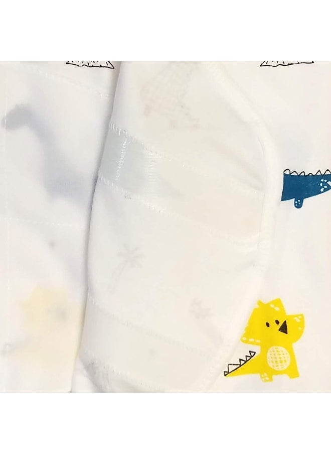 Enrich YLife Baby Dinosaur Swaddle Cotton Split Sleeping Bag Swaddle Wearable Blanket for Boys and Girls, 4 Season, 6-12 Months (Blue Dinosaur)