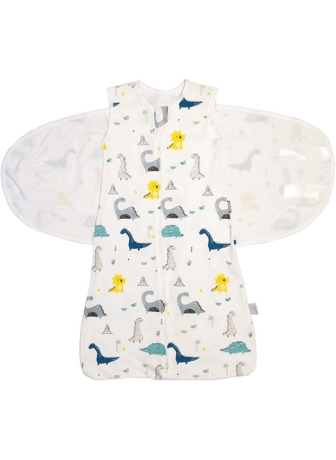 Enrich YLife Baby Dinosaur Swaddle Cotton Split Sleeping Bag Swaddle Wearable Blanket for Boys and Girls, 4 Season, 6-12 Months (Blue Dinosaur)
