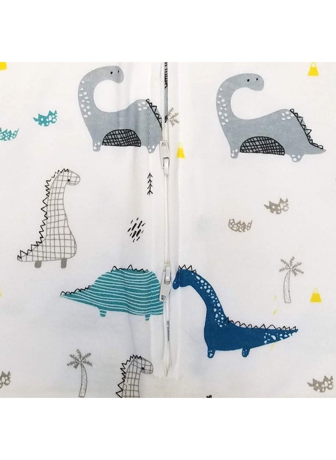 Enrich YLife Baby Dinosaur Swaddle Cotton Split Sleeping Bag Swaddle Wearable Blanket for Boys and Girls, 4 Season, 6-12 Months (Blue Dinosaur)