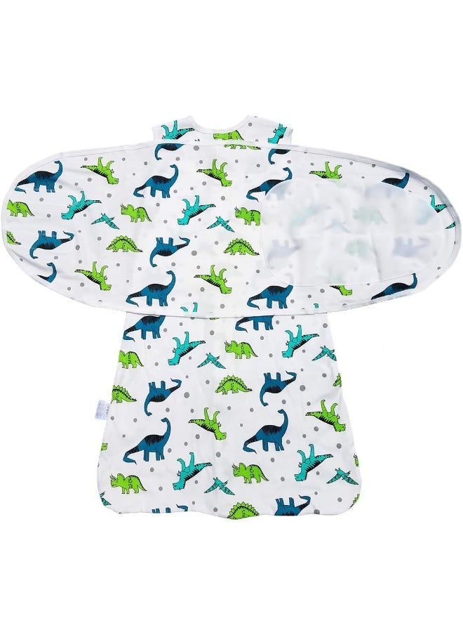 Enrich YLife Baby Dinosaur Swaddle Cotton Split Sleeping Bag Swaddle Wearable Blanket for Boys and Girls, 4 Season, 3-9 Months (Green Dinosaur)