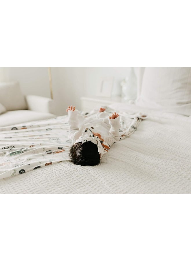 Copper Pearl Large Premium Knit Baby Swaddle Receiving Blanket Jo