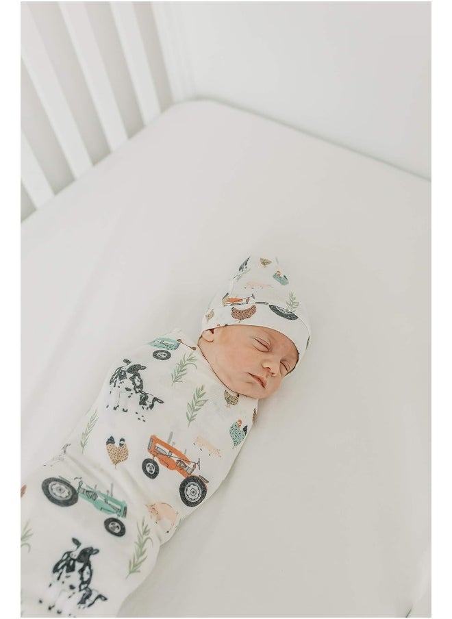 Copper Pearl Large Premium Knit Baby Swaddle Receiving Blanket Jo