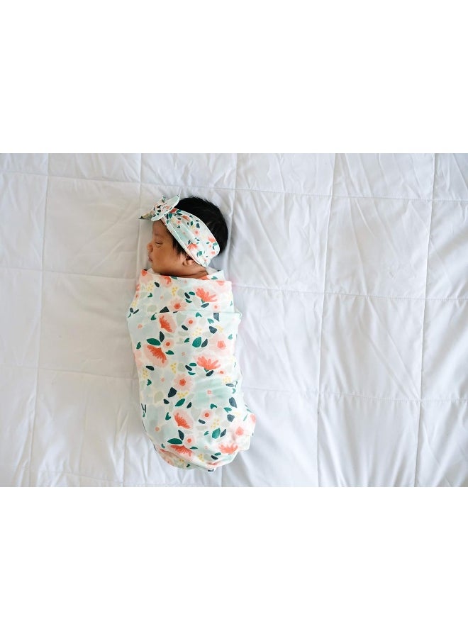 Copper Pearl Large Premium Knit Baby Swaddle Receiving Blanket Leilani