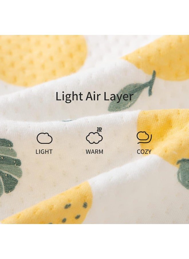 Duomiaomiao Unisex Baby Sleep Sack with Feet, All Seasons 1.0 TOG Sleeveless Lightweight & Breathable Toddler Sleeping Sack