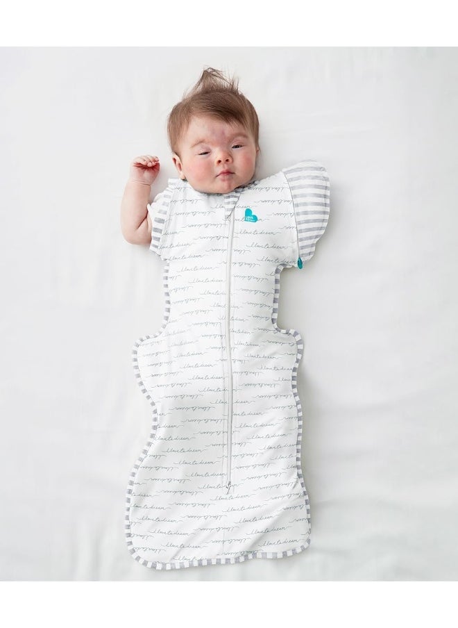 Love to Dream Swaddle Up Transition Swaddle, Patented Zip-Off Wings, Gently Help Baby Transition from Being Swaddled to Arms Free When Showing Signs of Rolling, 1.0 TOG, 13-19 lbs, White