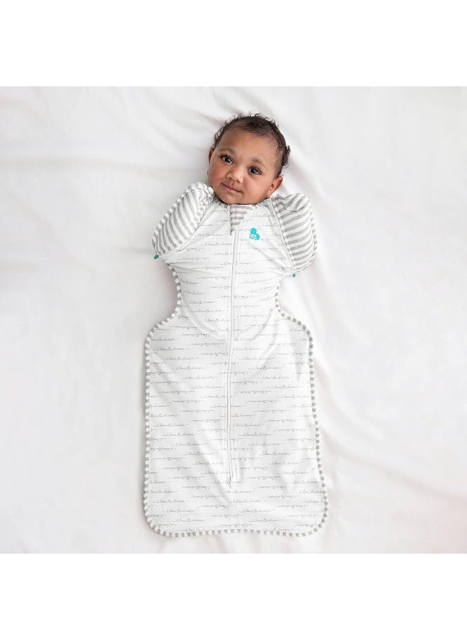 Love to Dream Swaddle Up Transition Swaddle, Patented Zip-Off Wings, Gently Help Baby Transition from Being Swaddled to Arms Free When Showing Signs of Rolling, 1.0 TOG, 13-19 lbs, White