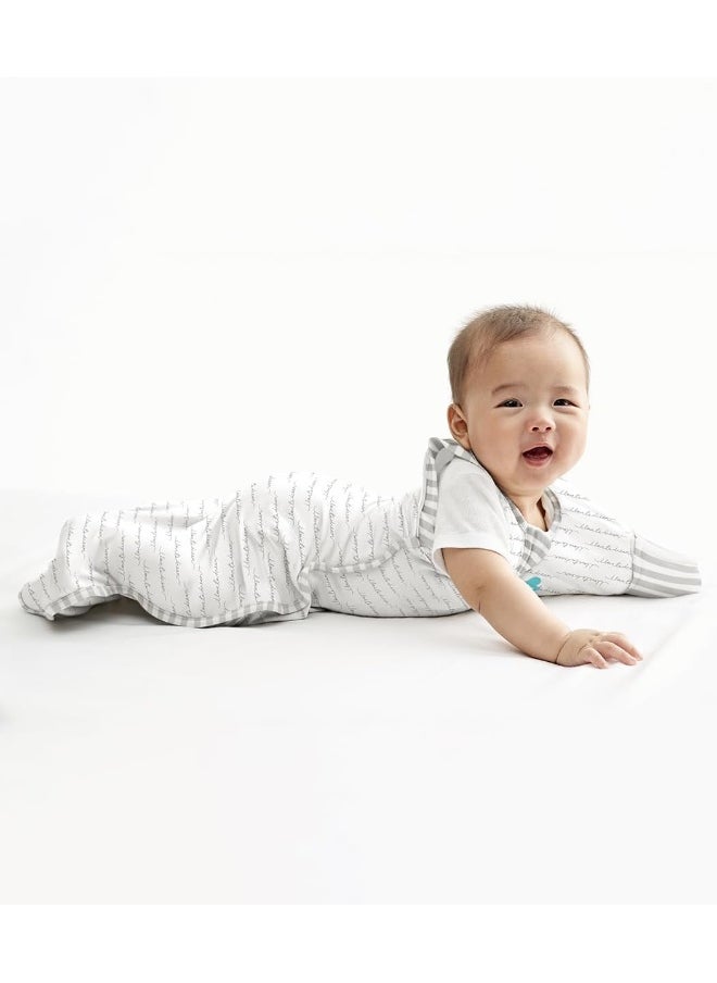 Love to Dream Swaddle Up Transition Swaddle, Patented Zip-Off Wings, Gently Help Baby Transition from Being Swaddled to Arms Free When Showing Signs of Rolling, 1.0 TOG, 13-19 lbs, White
