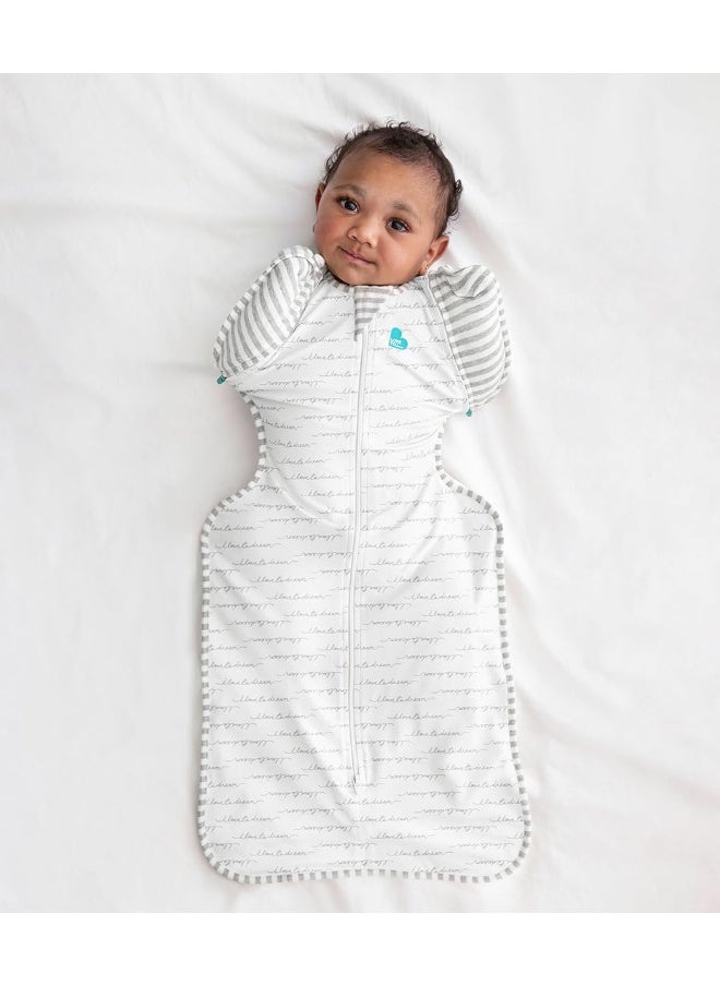 Love to Dream Swaddle Up Transition Swaddle, Patented Zip-Off Wings, Gently Help Baby Transition from Being Swaddled to Arms Free When Showing Signs of Rolling, 1.0 TOG, 13-19 lbs, White