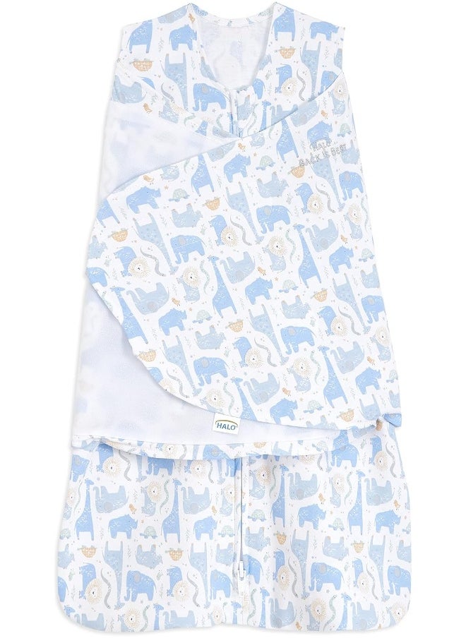 HALO 100% Cotton Sleepsack Swaddle, 3-Way Adjustable Wearable Blanket, TOG 1.5