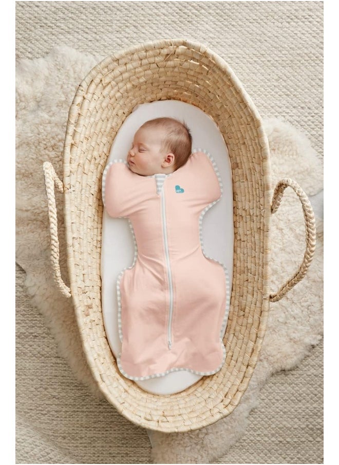 Love To Dream Swaddle Blanket. Newborn Essentials For 0-6 Months Baby Girls And Boys. 0.2 TOG Sleeping Bag With Arms, Provides Comfortable Quiet Sleep. Cotton Fabric (Pink, S)