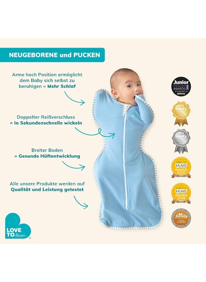 Love To Dream Swaddle Blanket. Newborn Essentials For 0-6 Months Baby Girls And Boys. 0.2 TOG Sleeping Bag With Arms, Provides Comfortable Quiet Sleep. Cotton Fabric (Pink, S)