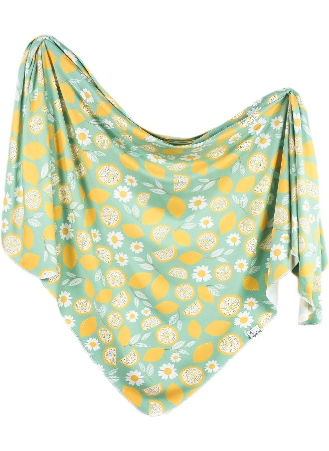 Copper Pearl Baby Swaddle Blanket - Wearable Premium Knit Baby Blanket, Large Soft Stretchy Receiving Blankets for Baby Boy and Girl, Swaddles for Newborn, Infant, and Toddler (Lemon)