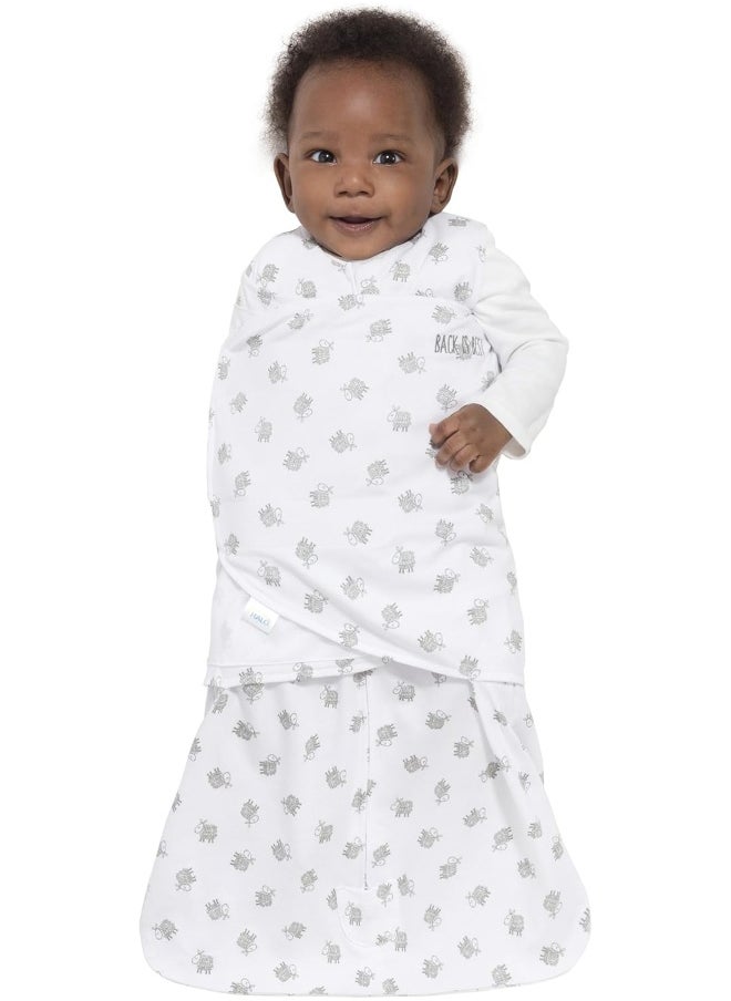 Halo Sleepsack Swaddle Cotton Lamb Scribble White, Size NB