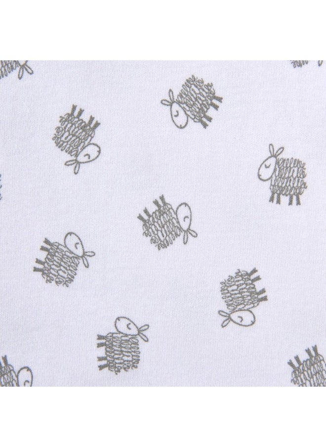 Halo Sleepsack Swaddle Cotton Lamb Scribble White, Size NB