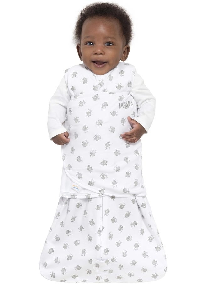 Halo Sleepsack Swaddle Cotton Lamb Scribble White, Size NB