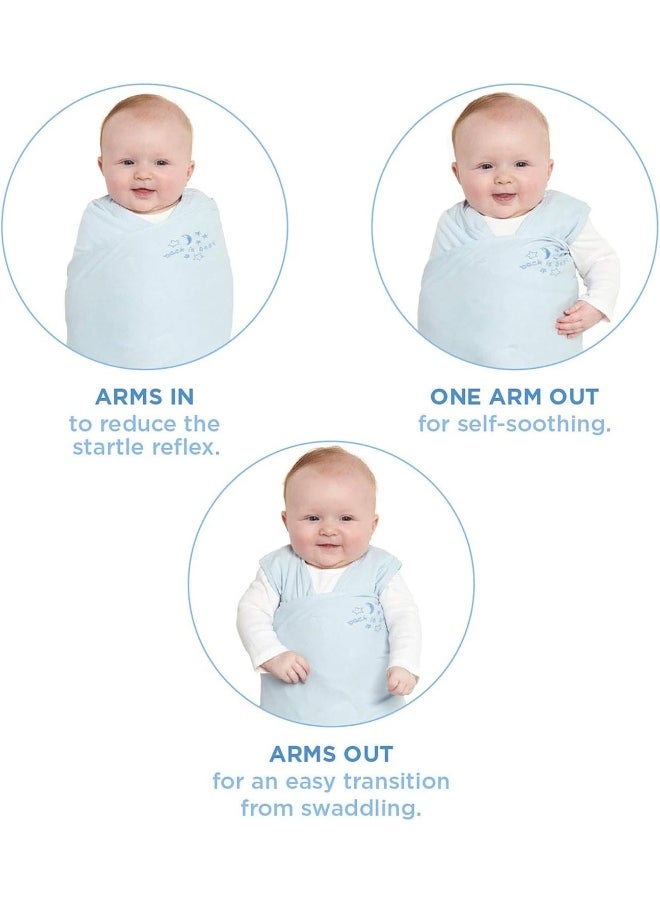 HALO 100% Cotton Sleepsack Swaddle, 3-Way Adjustable Wearable Blanket, TOG 1.5