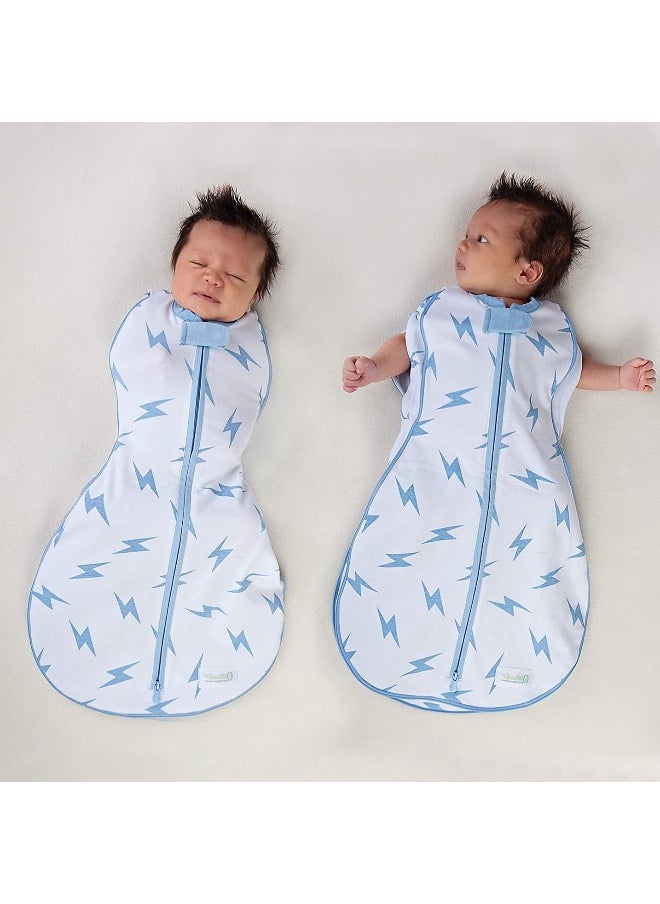 Woombie Grow with Me Baby Swaddle, Convertible Swaddle Fits 0-9 Months, Expands to Wearable Blanket for up to 18 Months, Buzzy Cars