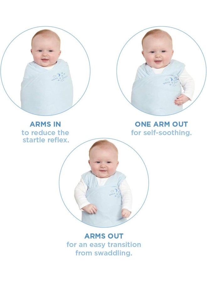 HALO 100% Cotton Sleepsack Swaddle, 3-Way Adjustable Wearable Blanket, TOG 1.5