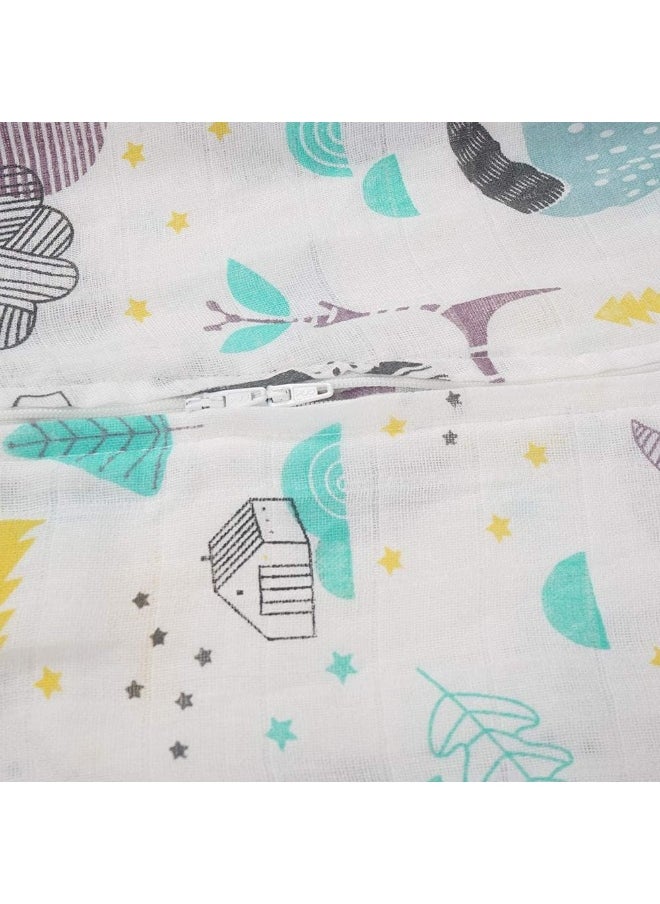 Baby Sleeping Sack Muslin Cotton Soft Wearable Blanket Summer Sleeping Bag Baby Sleeveless Sleep Sacks 0.5 Tog Boy Newborn 0-3M Lightweight 6-12 Months Girl Infant Sleep Bag 9-12 Months Toddler