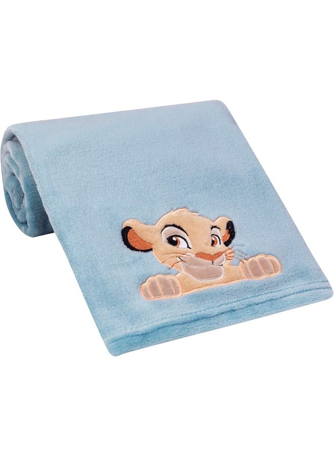 Lambs & Ivy Lion King Adventure Baby Blanket, Blue