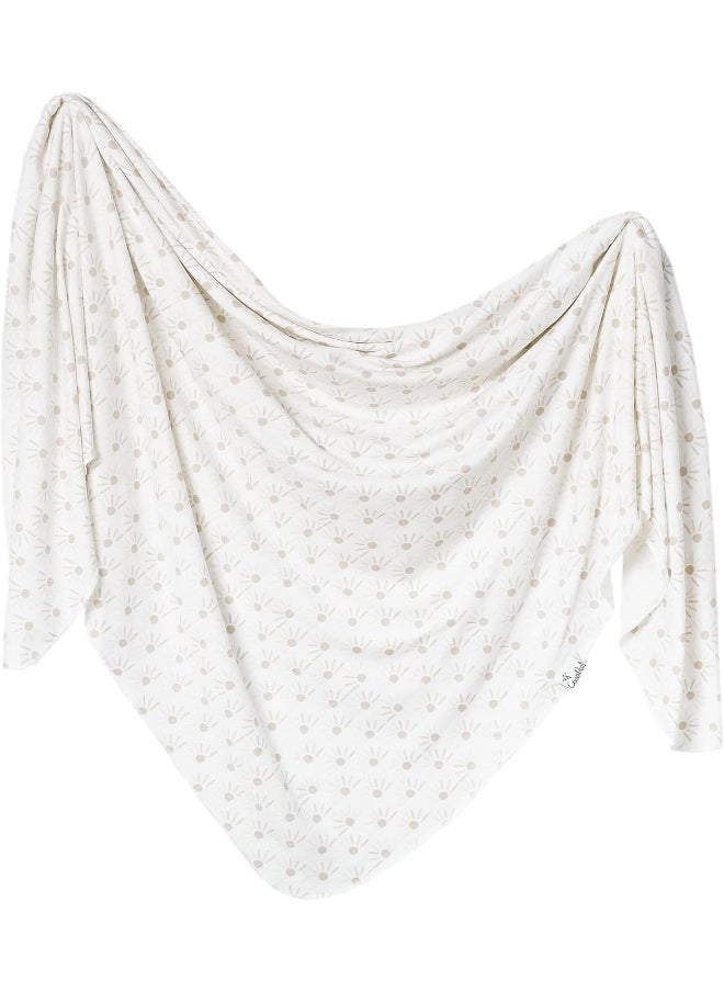 Copper Pearl Large Premium Knit Baby Swaddle Receiving Blanket Shine