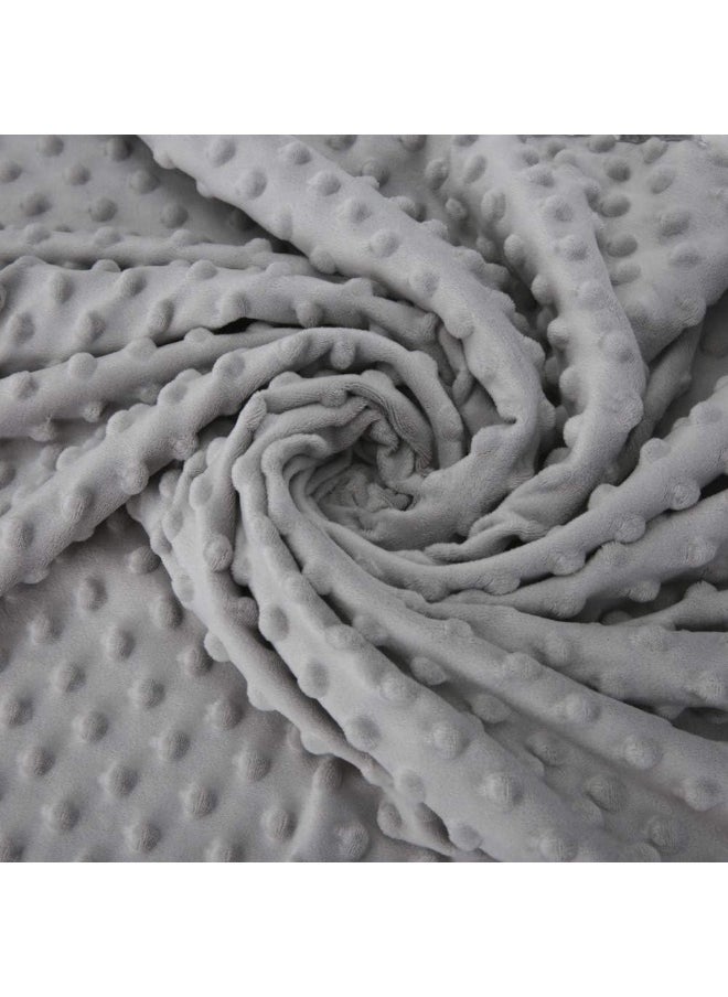 (Gray) - Pro Goleem Baby Minky Dot Blanket with Satin Backing for Girls and Boys (Grey, 30'' x 40'')