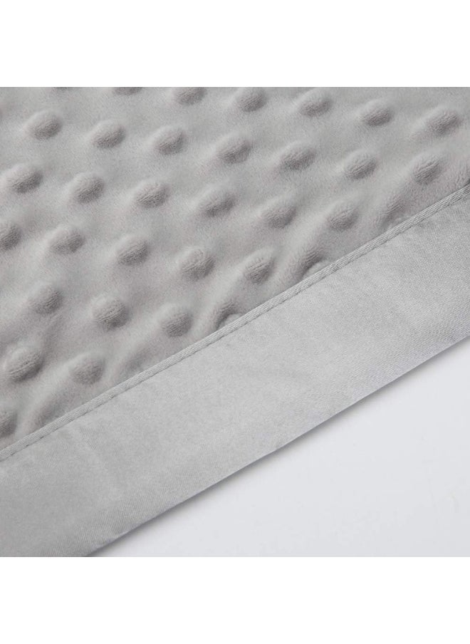 (Gray) - Pro Goleem Baby Minky Dot Blanket with Satin Backing for Girls and Boys (Grey, 30'' x 40'')