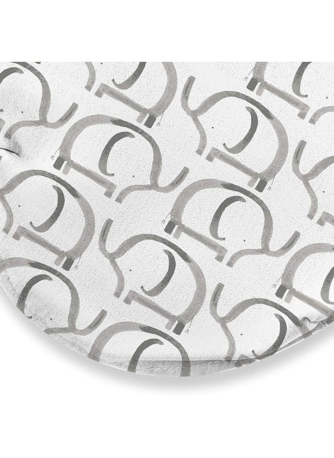 SwaddleMe Luxe Easy Change Swaddle, Ellie Elephant/Triangle Grey, Small/Medium (0-3 Months)