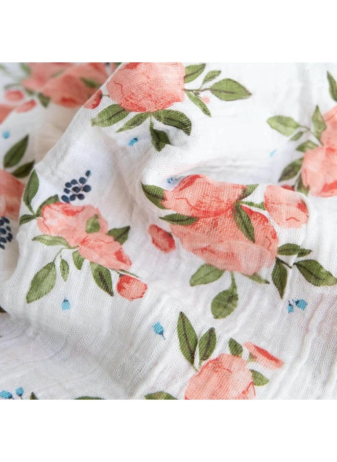 Little Unicorn - 3-Pack Cotton Muslin Swaddle Set - Watercolor Roses