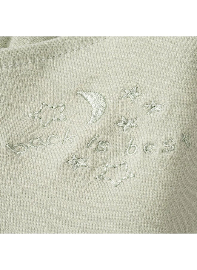HALO 100% Cotton Sleepsack Swaddle, 3-Way Adjustable Wearable Blanket, TOG 1.5, Sage, Newborn, 0-3 Months