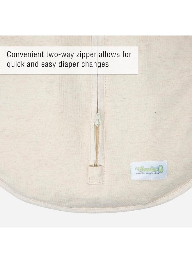 Woombie Original Baby Swaddling Blanket - Soothing, Cotton Baby Swaddle - Wearable Baby Blanket, Freebird, 14-19 lbs